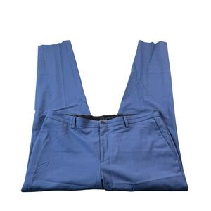 Boss Current Genius Blue Wool Performance Flat Front Men's Trouser Size 36x32